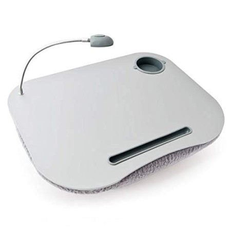Relaxdays 10012569 Tavolino per Il Computer, Grigio, 44x34x5 cm