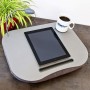Relaxdays 10012569 Tavolino per Il Computer, Grigio, 44x34x5 cm