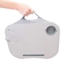 Relaxdays 10012569 Tavolino per Il Computer, Grigio, 44x34x5 cm