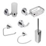 OGOMONDO Set 6 Pezzi Accessori da Bagno Narciso 008 Ottone Cromato