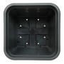 greemotion fioriera Pia grigio antracite - Vaso da fiori 40x40cm - 25L vasi di fiori angolare - in plastica resistente ai raggi 
