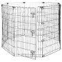 Amazon Basics - Recinzione in metallo per cani, pieghevole, per l’esercizio, 152,4 x 152,4 x 106,6 cm