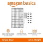 Amazon Basics - Recinzione in metallo per cani, pieghevole, per l’esercizio, 152,4 x 152,4 x 106,6 cm
