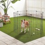 Amazon Basics - Recinzione in metallo per cani, pieghevole, per l’esercizio, 152,4 x 152,4 x 106,6 cm