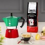 Bialetti Moka Express Italia Collection (Tricolore) Caffettiera, Alluminio, 6 Tazze