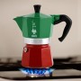 Bialetti Moka Express Italia Collection (Tricolore) Caffettiera, Alluminio, 6 Tazze