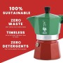 Bialetti Moka Express Italia Collection (Tricolore) Caffettiera, Alluminio, 6 Tazze
