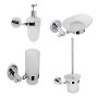 OGOMONDO Set 4 Pezzi Accessori da Bagno Narciso 010 Ottone Cromato