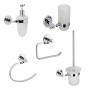 OGOMONDO Set 5 Pezzi Accessori da Bagno Narciso 006 Ottone Cromato