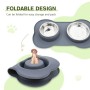 Pecute Ciotole per Cani Gatti in Acciaio Inox con Tappetino Silicone Antiscivolo (M (12 oz *2 , 2*400ml/ciotola))