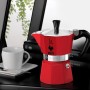 Bialetti Moka Express Red Caffettiera in Alluminio, 3 Tazze, Rosso