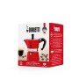 Bialetti Moka Express Red Caffettiera in Alluminio, 3 Tazze, Rosso