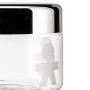 Alessi AKK35 Girotondo Barattolo Ermetico in Vetro Serigrafato con Coperchio in Acciaio Lucido