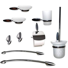 OGOMONDO Set 9 Pezzi Accessori da Bagno Odissea Acciaio Cromato
