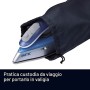 Imetec Nuvola Ferro da Stiro da Viaggio a Vapore, Piastra in Acciaio Inossidabile da 1000 W, Custodia da Viaggio, Doppio Voltagg