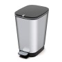 KIS 8071700 Chic Pattumiera S Pattumiera Decorata a Pedale con Secchio Interno per Sacchetto da 10 lt. 18 X 27X 30 H, steel, pla