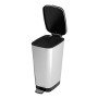KIS 8071700 Chic Pattumiera S Pattumiera Decorata a Pedale con Secchio Interno per Sacchetto da 10 lt. 18 X 27X 30 H, steel, pla