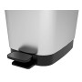 KIS 8071700 Chic Pattumiera S Pattumiera Decorata a Pedale con Secchio Interno per Sacchetto da 10 lt. 18 X 27X 30 H, steel, pla