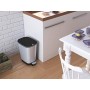 KIS 8071700 Chic Pattumiera S Pattumiera Decorata a Pedale con Secchio Interno per Sacchetto da 10 lt. 18 X 27X 30 H, steel, pla