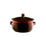 Colì Maioliche e Terrecotte dal 1650 Brunella Tegame con Coperchio, Terracotta, Marrone, 24x12