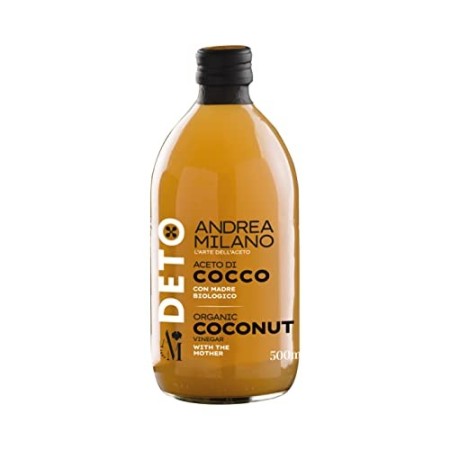 Aceto di Cocco Biologico con Madre Non Filtrato Deto Andrea Milano - 500 ml