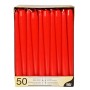 Papstar 17960 50 - Candele per candelabro, Ø 2,2 x 25 cm, Colore: Rosso