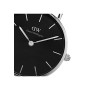 Daniel Wellington Petite Sterling Orologio Donna, 28mm, in Maglia, Argento