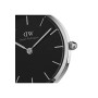 Daniel Wellington Petite Sterling Orologio Donna, 28mm, in Maglia, Argento