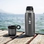 Bialetti TZ Ml.460 To Go Bottiglia Termica con Coperchio-Tazza (con Doppia Parete), Mantiene Il Caldo per 12 h e Il Freddo per 2
