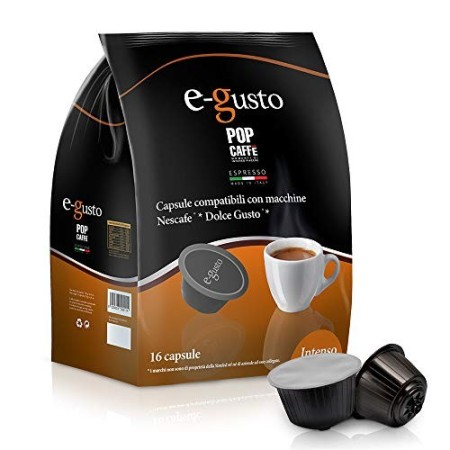 NESCAFE DOLCE GUSTO COMPATIBILE 96 capsule POP CAFFÈ E-GUSTO M. 1 INTENSO cialde