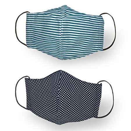 Kanguru Green Mask, set 2 pezzi, mascherina facciale, 100% cotone, lavabile, riutilizzabile, per adulto