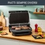 Rowenta GR722D Optigrill+ XL Bistecchiera Intelligente con 9 Programmi di Cottura Automatici, Nero / Argento 48x37.5x23cm
