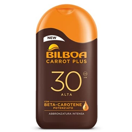 Bilboa - Latte Solare Protettivo Viso e Corpo SPF 30 con Vitamina C - Idrata, Nutre e Protegge - Ideale per Pelli Sensibili - De