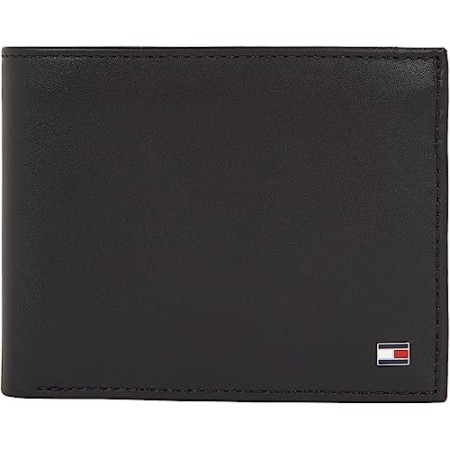 Tommy Hilfiger Eton Trifold, Portafoglio Uomo, Nero, 13x10x2 cm (B x H x T)