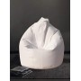 13Casa Nylon A10 Poltrona Sacco, Nylon, Bianco, 80x80x120 cm