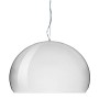Kartell FL/Y Lampada a Sospensione E27, 15 W, Bianco Lucido, 52 x 33 x 241 cm