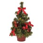 III YH790A/14R decorazione albero natale con 10 LED a luce bianca calda, circa 35 x 19 cm, in plastica, Multicolore/rosso