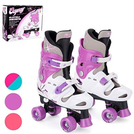 Osprey Quad Skate Rollschuhe Für Mädchen, Pattini Bambina, Viola, 32-36 EU