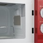 Girmi FM21 Forno Microonde Combinato, Vintage Design, 20 Litri, 700+800W, Rosso