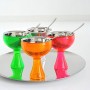 A di Alessi Big Love Coppa per gelato in acciaio INOX con cucchiaino in acciaio INOX, colore: Rosa