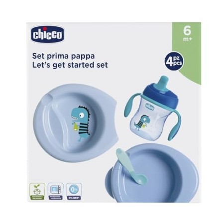 Chicco Set Pappa 6M+, Bimbo, Blu