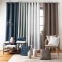 Douceur D'Intérieur - 1603521, Tenda Con Occhielli , 140 X 280 Cm , Essentiel , Poliestere Unito , Grigio