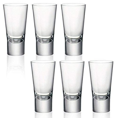 Bormioli Rocco, Ypsilon, bicchierini per shot di Vodka, a vetro doppio temperato, da 70 ml, Vetro, Set da 6