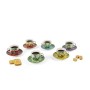 Excelsa Mandala Tropical Set 6 Tazzine caffè con Piattino cl.90, Multicolor, Porcellana