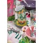 Excelsa Mandala Tropical Set 6 Tazzine caffè con Piattino cl.90, Multicolor, Porcellana