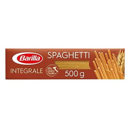 Barilla Pasta Spaghetti Integrali, Pasta Lunga di Semola Integrale di Grano Duro - 500 g