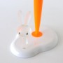 Alessi Bunny & Carrot ASG42 W Portarotolo da Cucina di Design in Resina Termoplastica, Bianco