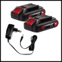 Einhell 2x1,3 Ah TC-CD 18-2 Li Trapano a Batteria, 12 W, Rosso, Set di 5 Pezzi