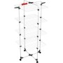 Vileda Mixer 4 Stendibiancheria a Torre, Ripiegabile, con Ruote, Metallo, Bianco, Quattro Piani