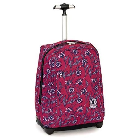 Trolley Invicta Primerose, Rosa, 35 Lt, 2in1 Zaino con Sollevamento Spallacci per uso Trolley, Scuola & Viaggio
